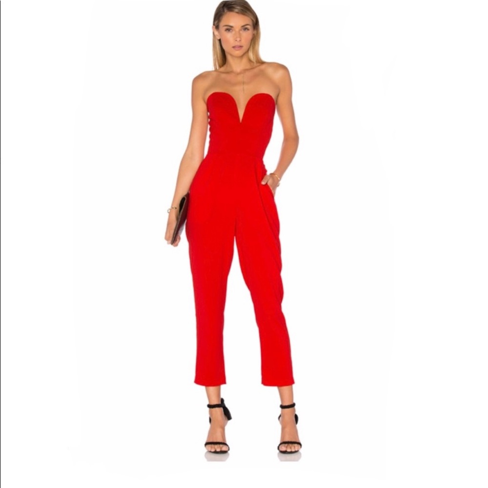 Amanda Uprichard Red Jumpsuit